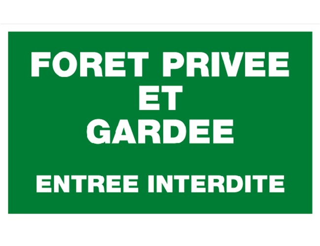 Panneau Forêt privée